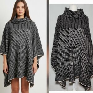 Lane Bryant Monochrome Patterned Poncho